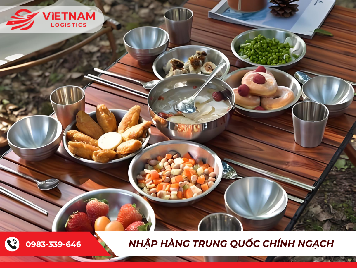 Set bát thìa dĩa cắm trại